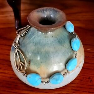 Lucky Brand  turquoise color howlite sectional bracelet.